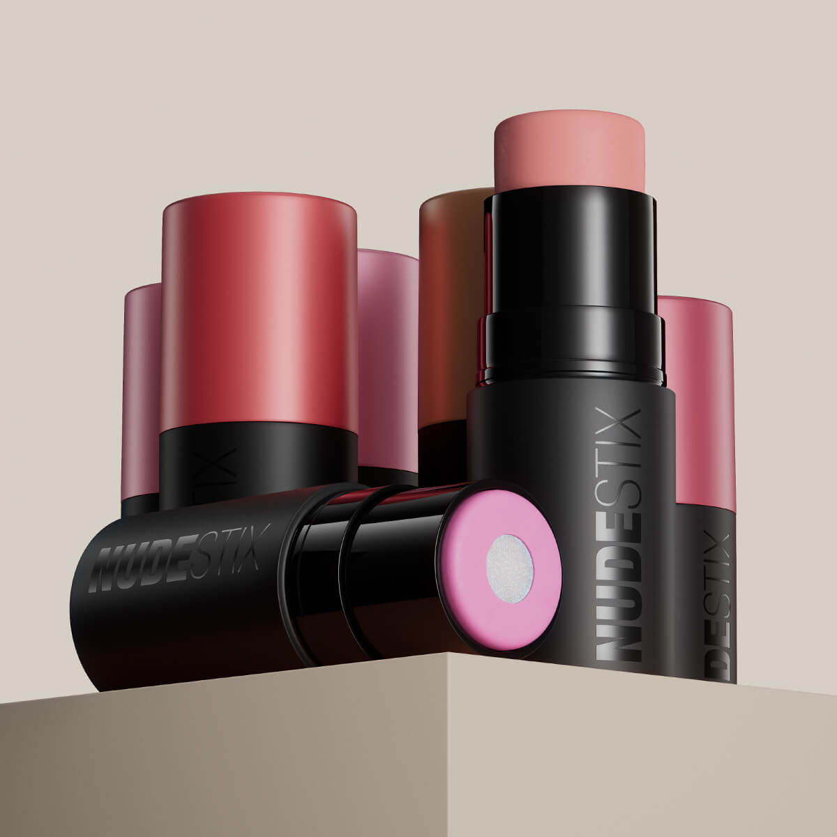 NUDIES MATTE + GLOW CORE ALL OVER FACE BLUSH COLOR (RUBOR MULTIUSOS EN CREMA)